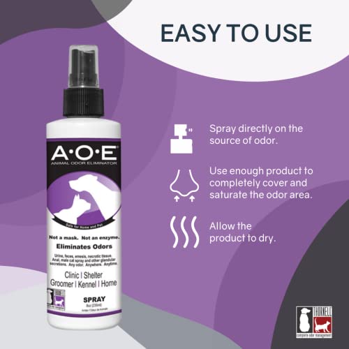 Odorcide Animal Odor Eliminator Spray – Ready to Use Pet Odor Eliminator for Strong Odor – Secretions, Spray, Feces & Urine Odor Eliminator – Safe, Non-Enzymatic Dog & Cat Odor Eliminator (8 oz)