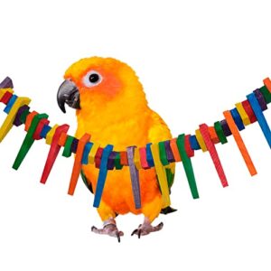 super bird creations sb466 mini triangle teaser bird toy, medium bird size, 16" x 3" x 2"