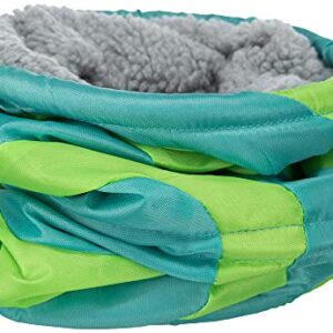 TRIXIE Cushy Plush Play Tunnel, 15 x 35 cm, Grey/Green