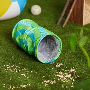 TRIXIE Cushy Plush Play Tunnel, 15 x 35 cm, Grey/Green