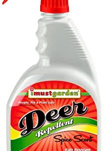 I Must Garden Deer Repellent: Spice Scent Deer Spray for Gardens & Plants – Natural Ingredients – 32oz Ready to Use