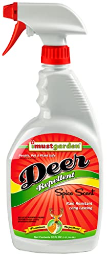 I Must Garden Deer Repellent: Spice Scent Deer Spray for Gardens & Plants – Natural Ingredients – 32oz Ready to Use