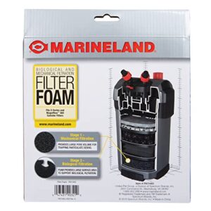 MarineLand Filter Foam 2 Count, Supports Biological And Mechanical aquarium Filtration, Rite-Size T, C-360