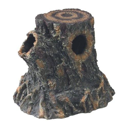 Zilla Reptile Habitat Décor Hideouts Stump Den, Small