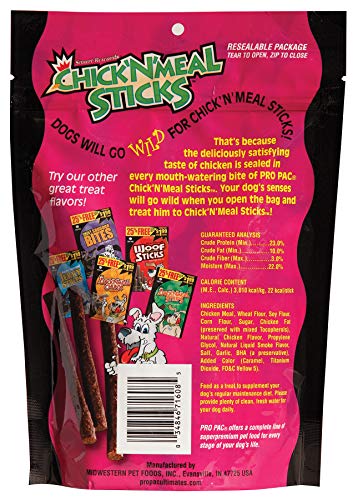 Pro Pac Chick'N'Sticks Dog Treats, 7.2-Ounce Bag