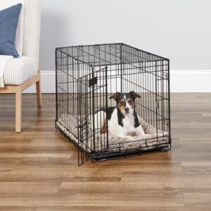 MidWest Homes for Pets Newly Enhanced Single & Double Door iCrate Dog Crate, Includes Leak-Proof Pan, Floor Protecting Feet , Divider Pane l & New Patented Features