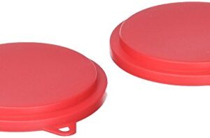 Fox Run Pet Food Can Covers, Red, 3.5 x 3.75 x 0.5 inches