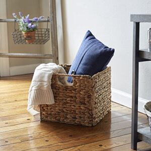 Household Essentials Wicker Open Storage Bin for Shelves, Natural