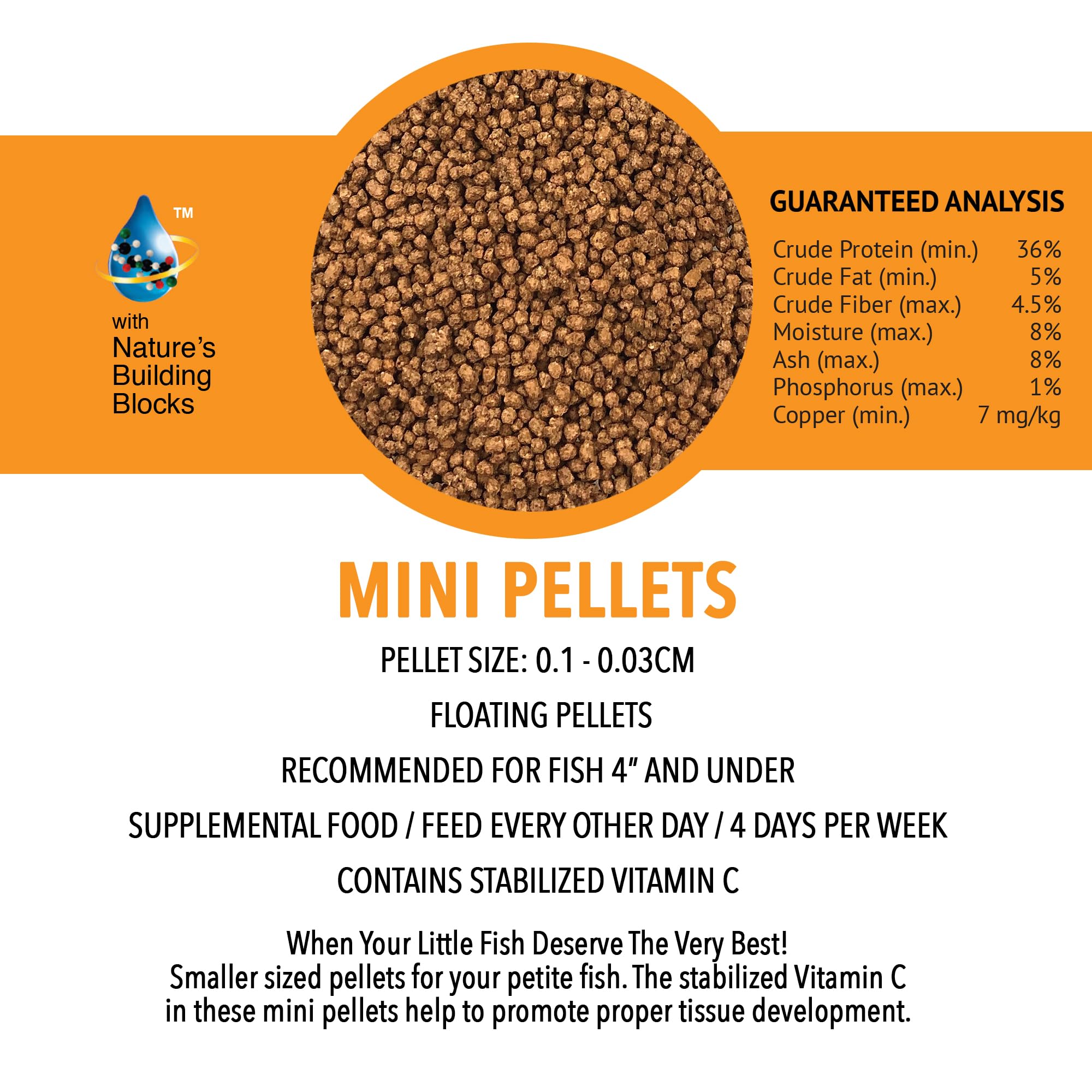 Ecological Labs MLLMPMD Microbe Lift Mini Pellets Fish Food 2.25 Pounds