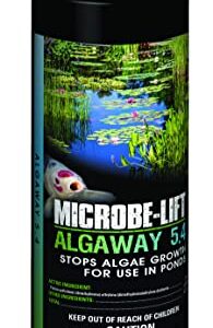 MICROBE-LIFT ALGA32 Algaway 5.4 Algae Control Treatment for Ponds and Water Gardens, Safe for Koi Fish, Goldfish, Plants, and Decorations, 32 Ounces