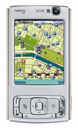 Nokia N95 Unlocked Cell Phone with 5 MP Camera, International 3G, Wi-Fi, GPS, MP3/Video Player, MicroSD Slot--International Version with Warranty (Silver/Plum)