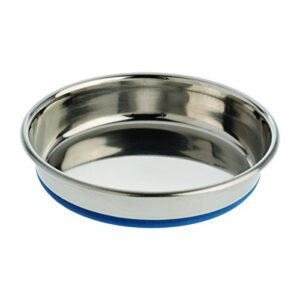 our pets durapet stainless steel non-slip (cat food bowl or water bowl) [holds up to 1 cup of dry cat food or wet cat food] easy to clean (stainless steel , 1 cup)