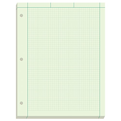 Ampad Engineer Pad, 5 Squares per Inch, 8.5" x 11", 200 Sheet Pad, Green (22-144)