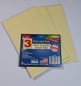 legal ruled notepads - 3 pack