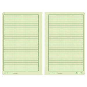 Rite In The Rain Weatherproof Tactical Field Notebook, 4 5/8" x 7", Green Cover, Universal Pattern with Reference Materials (No. 980), One Size (980L)