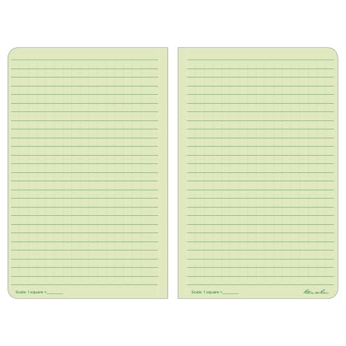 Rite In The Rain Weatherproof Tactical Field Notebook, 4 5/8" x 7", Green Cover, Universal Pattern with Reference Materials (No. 980), One Size (980L)
