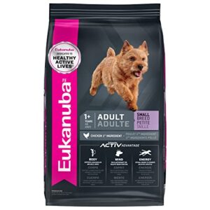eukanuba adult small breed dry dog food, 15 lb