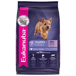 eukanuba puppy small breed dry dog food, 15 lb
