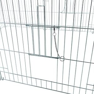 TRIXIE Enclosed Outdoor Run- 55 cu. ft., Galvanized Metal Cage, Portable Pen for Rabbit, Small Animal