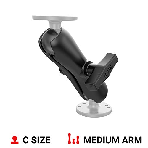 RAM Mounts Double Socket Arm RAM-201U Medium Arm Compatible with RAM C Size 1.5" Ball Components