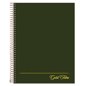 ampad 20816 gold fibre wirebound writing pad w/cover, 9 1/4 x 7 1/4, white, green cover