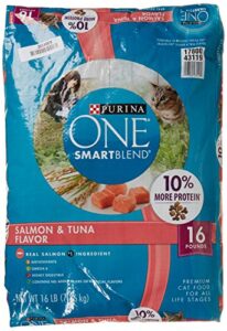 purina o.n.e. cat food adult total nutrition salmon & tuna, 16 lb