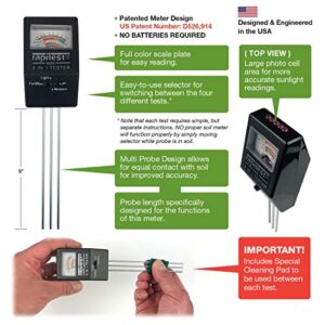 Luster Leaf 1818 Rapitest 4-in1 Soil pH/Moisture/Fertility/Light Tester, Fertility