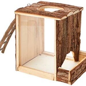 TRIXIE Large Wooden Digging Tower for Pet Hamster, 25 × 24 × 20 cm