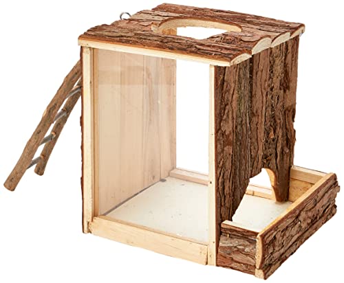 TRIXIE Large Wooden Digging Tower for Pet Hamster, 25 × 24 × 20 cm