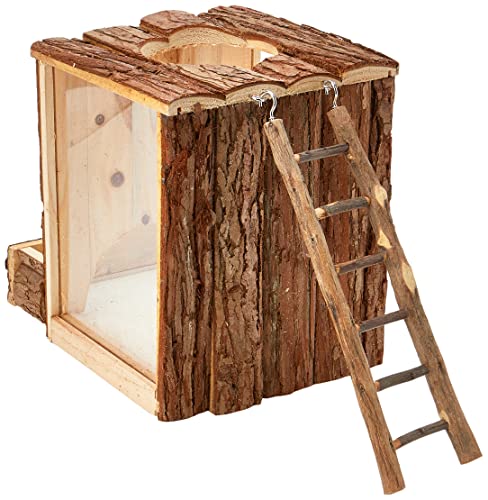 TRIXIE Large Wooden Digging Tower for Pet Hamster, 25 × 24 × 20 cm