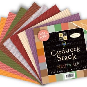 DCWV Cardstock Stack, Match Makers Neutrals, 58 Sheets, 12 x 12 inches