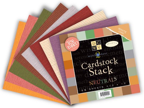 DCWV Cardstock Stack, Match Makers Neutrals, 58 Sheets, 12 x 12 inches