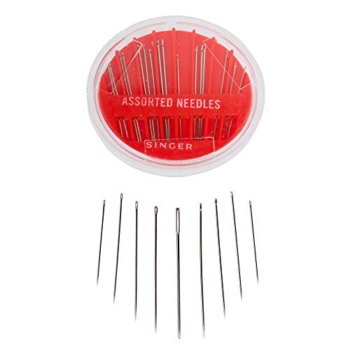 SINGER 00276 Assorted Hand Needles in Compact, 25-Count,Assorted 25/Pkg