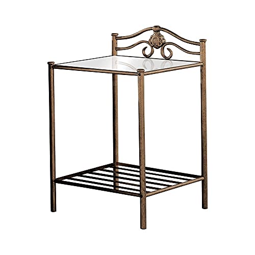 Coaster Home Furnishings Sydney 2-shlef Nightstand Antique Brushed Gold