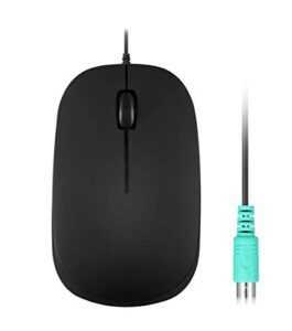 perixx perimice-201 wired ps2 optical 3 button mouse with 800 dpi and illuminated wheel, black