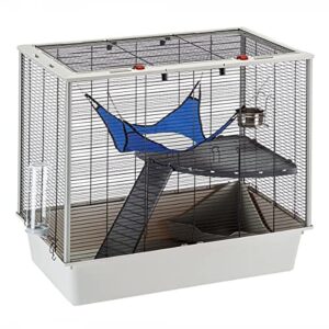 ferplast comfortable ferret and mice cage furat, two-storey structure with accessories included, reinforced corner, red, 78 x 48 x h 70 cm