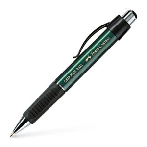 faber-castell grip plus ballpoint pen metallic green