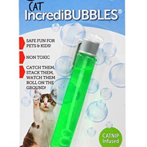 Pet Qwerks Incredibubbles Interactive Cat Toys - Long Lasting Edible Bubbles for Cats - Catnip Flavor - 20 ML