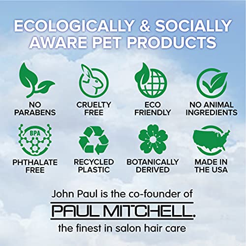 John Paul Pet Australian Tea Tree and Eucalyptus Oil Shampoo for Dogs and Cats, Cleanses Moisturizes and Soothes Skin Irritations, 16-Ounce, clear (JPS5484)