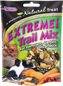 f.m. brown's extreme trail mix hamster gerbil rat and mouse treats, 4-ounce