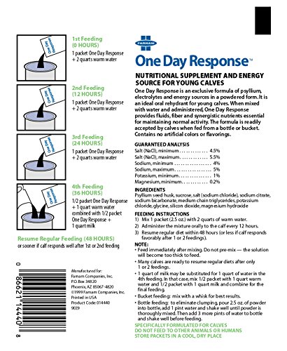 Farnam One Day Response Nutritional Supplement for Young Calves, 2.5 oz