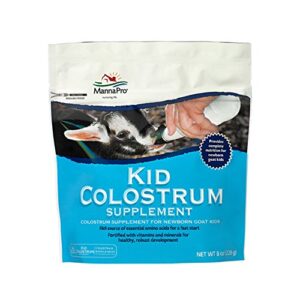 manna pro colostrum supplement for newborn goat kids | fortified with vitamins and minerals | helps promote healthy development | 8oz