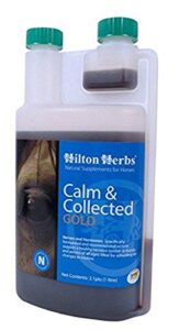 hilton herbs calm and collected gold liquid herbal supplement for nervous/agitated horses, 2.1pt bottle