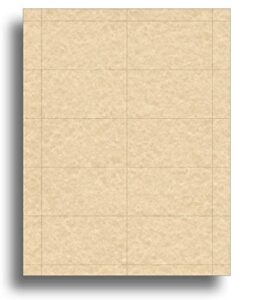 parchment style business cards - 25 sheets / 250 business cards - 65lb cover (176 gsm) (brown)