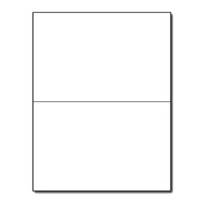 80lb white half fold greeting cards - 100 cards - desktop publishing supplies, inc.™ brand