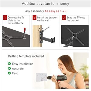 Barkan TV Wall Mount, 29-65 inch Full Motion Articulating - 3 Movement Flat/Curved Screen Bracket, Holds up to 88 lbs, Patented, Fits LED OLED LCD
