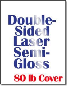 cardstock - 80lb double-sided laser semi-gloss - 250 sheets