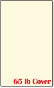 250 sheets cream colored legal size cardstock (8.5 x 14 inches) - 65lb cover