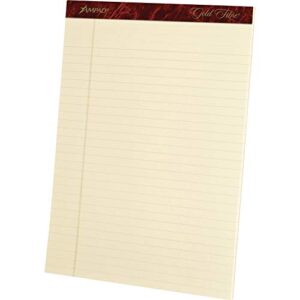 ampad heavyweight writing pad, 8.5 x 11.75 inches, ivory, 50-sheet pad (4 pads per pack) (20-011)