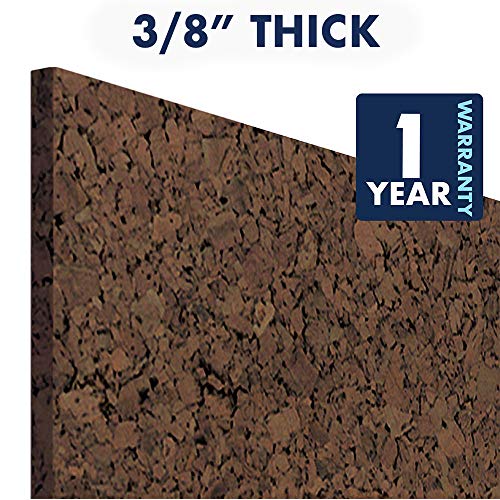 Quartet Cork Board Bulletin Board Tiles, 12" x 12", Corkboard, Mini Wall Bulletin Boards, Decorative Pin Boards for Home Office Decor, Home School Message Board, Modular, Dark Brown, 4 Pack (15050Q)